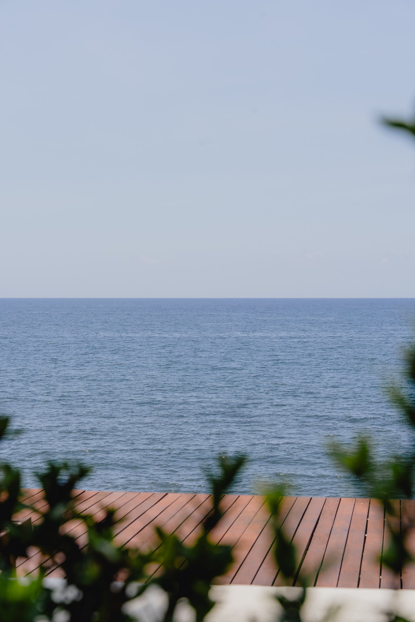 Serene ocean view from deck